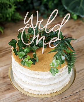 Cake Topper - Wild One - Wood